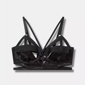 Black Strappy Lace Bra